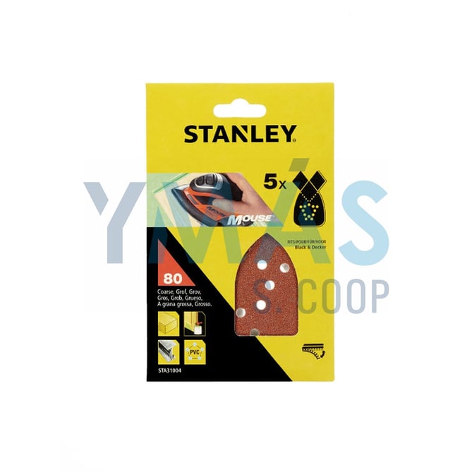 HOJA LIJA TRIANGULAR MOUSE GRANO 80 5UDS