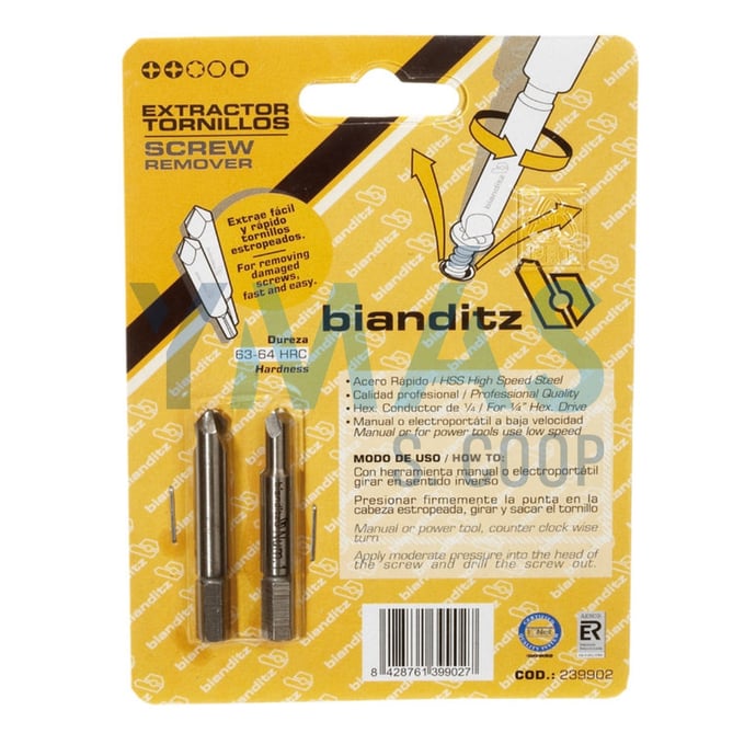 EXTRACTOR TORNILLOS 2PZAS