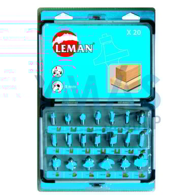 ESTUCHE 20 FRESAS METAL DURO PARA MADERA
