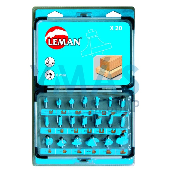 ESTUCHE 20 FRESAS METAL DURO PARA MADERA