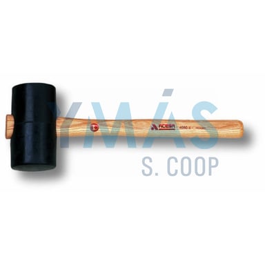 MAZA GOMA NEGRA MANGO MADERA BAHCO 55MM