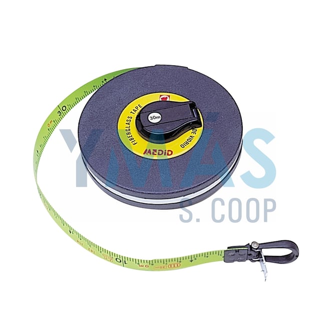 CINTA METRICA FIBRA VIDRIO FLUORESCENTE 50M 15MM