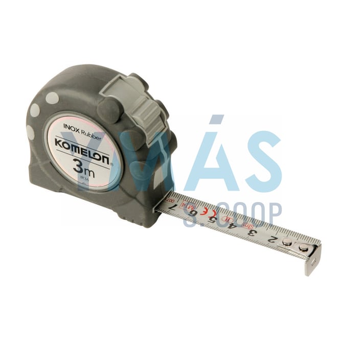 FLEXOMETRO INOX C/FRENO 3MX16MM RUBBER