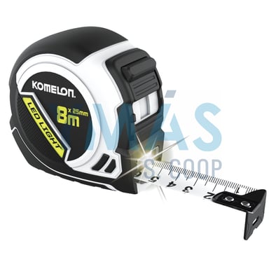 FLEXOMETRO C/LUZ LED 8MX25MM DOBLE CARA