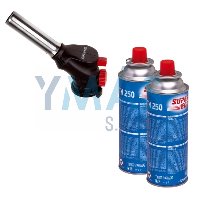 KIT SOPLETE GAS + 2 CARTUCHOS BTN-250