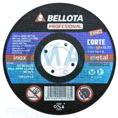 DISCO INOX 115MM PROPLAC BELLOTA