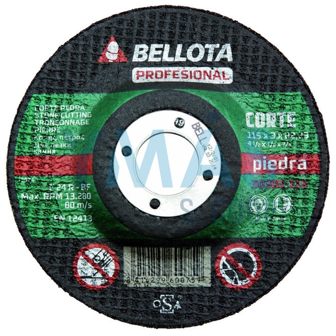 DISCO CORTE PIEDRA 115X3MM BELLOTA