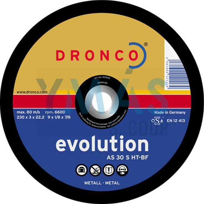 DISCO ACERO DRONCO 180X3X22,2 EVOLUTION
