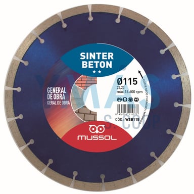 DISCO DIAMANTE SEGMENTADO 115MM G.OBRA SINTER BETO