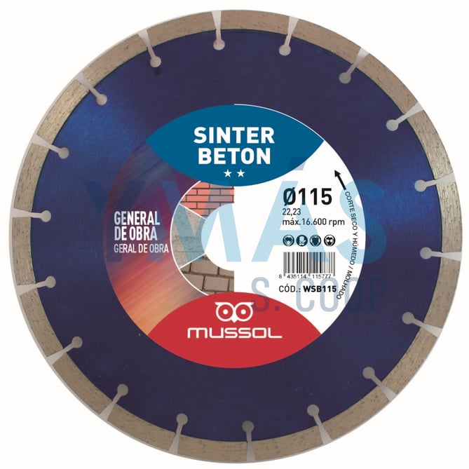 DISCO DIAMANTE SEGMENTADO 115MM G.OBRA SINTER BETO