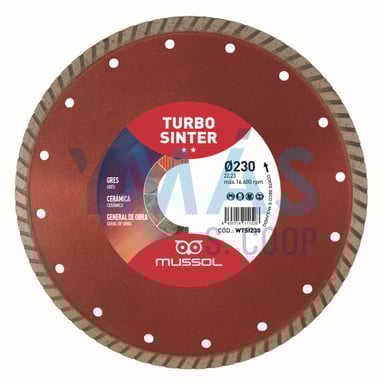 DISCO TURBO SINTER GENERAL OBRA 230MM