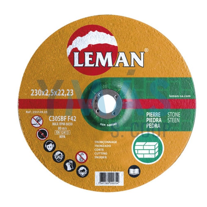 DISCO CORTE PIEDRA LEMAN 230X2.5X22.2