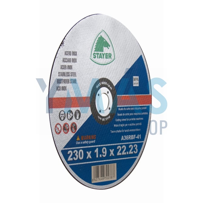 DISCO CORTE EXTRAFINO INOX 230X1.9X22.2