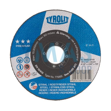 DISCO CORTE EXTRAFINO HIERRO 41 115 X 1,0 A60QBFXA