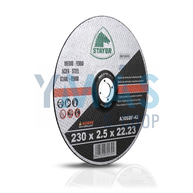 DISCO CORTE DE HIERRO 230X2.5x22