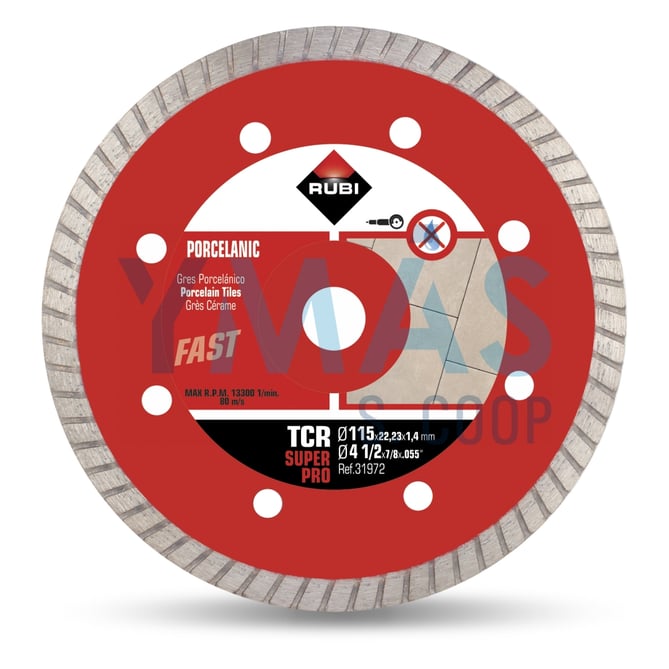 DISCO DIAMANTE PORCELANICO TURBO TCR 115 SUPERPRO