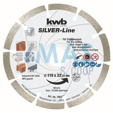 DISCO DIAMANTE GENERAL OBRA 115MM KWB
