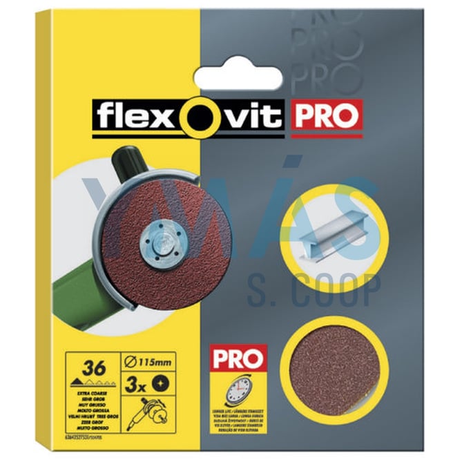 DISCO FIBRA 115 GR.80 P/PLATO ESPE.(BL3)