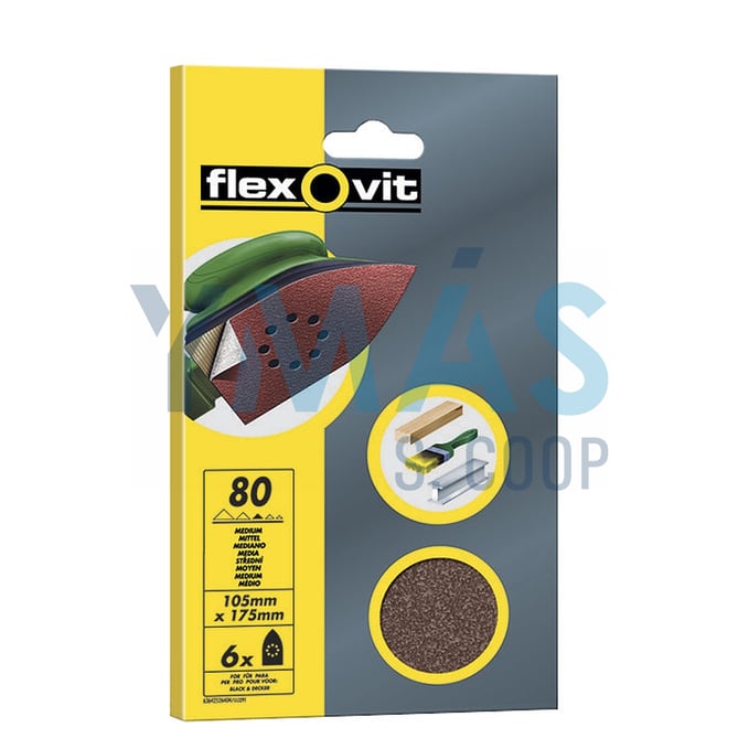 LIJA TRIANG. VELCRO 105X175 GR.120 (BL6)