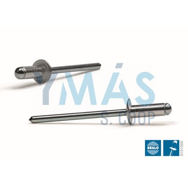 REMACHE ALUMINIO ESTANDAR C/ALOMADA 4.0X8MM C/50