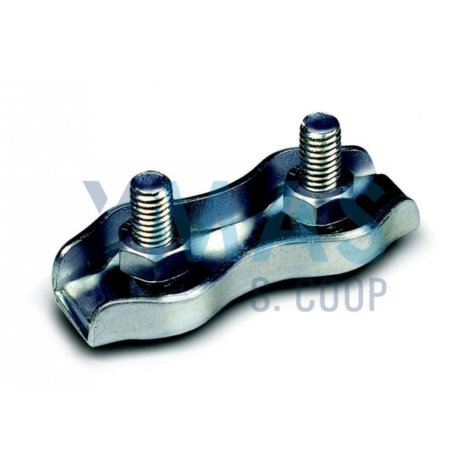 SUJETACABLE PLANO ZINCADO 2 TORNILLOS 3MM