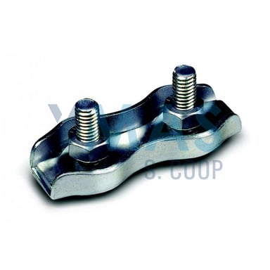 SUJETACABLE PLANO ZINCADO 2 TORNILLOS 4MM