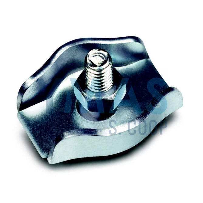 SUJETACABLE PLANO ZINCADO 1 TORNILLOS 2MM