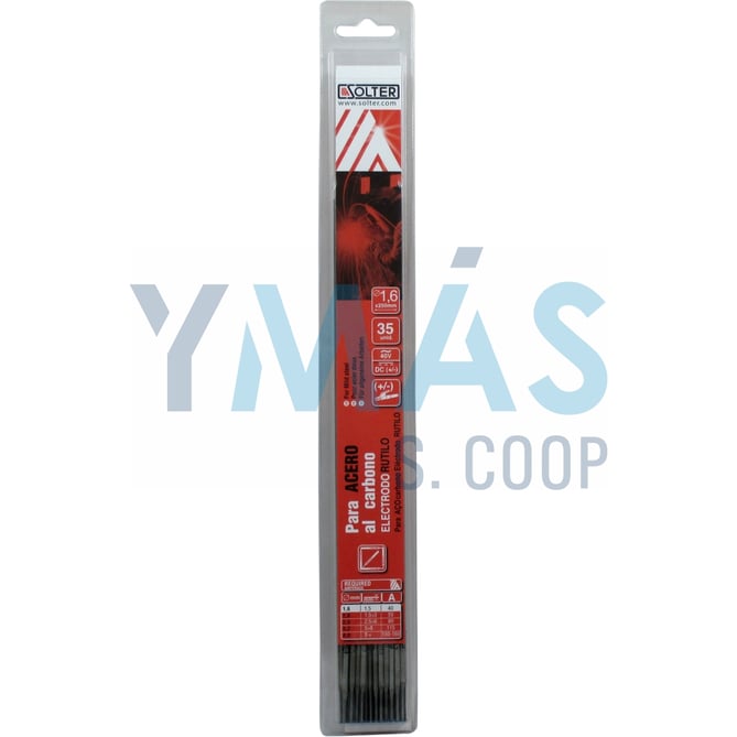 BLISTER ELECTRODOS RUTILO 1.6MM 35 UNID