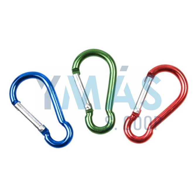 MOSQUETON BOMBERO ALUMINIO COLORES 4CM