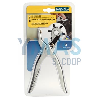 SACABOCADOS REVOLVER CROMADO 2.5 A 4.5MM RP03