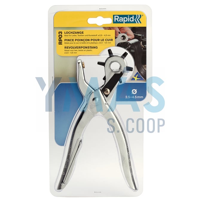 SACABOCADOS REVOLVER CROMADO 2.5 A 4.5MM RP03