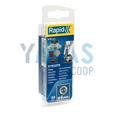 OJAL LATON 6MM 25 UNIDADES