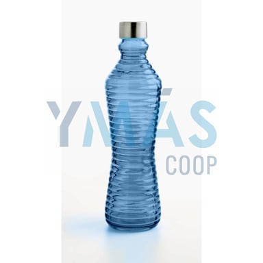 BOTELLA CRISTAL CON TAPON LINE RUSTIK AZUL 1L