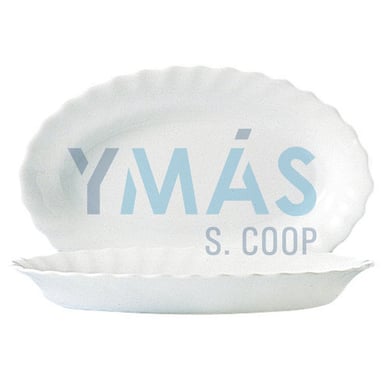 FUENTE OVAL LLANA TRIANON BLANCO 35CM