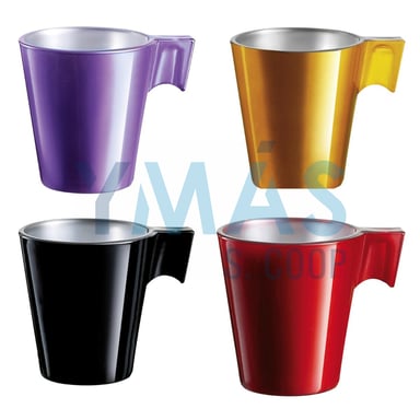 SET 4 TAZAS VIDRIO FLASHY EXPRESSO 8CL