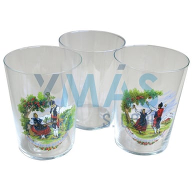 VASO SIDRA SIN BORDE DECORADO