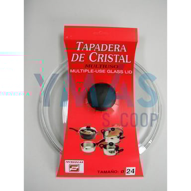 TAPA CRISTAL PYREX BAJA 24CM