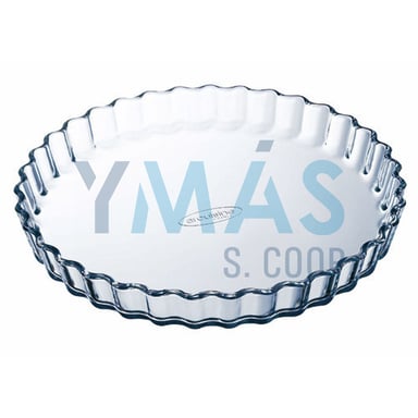 MOLDE TARTA RIZADO VIDRIO 27CM