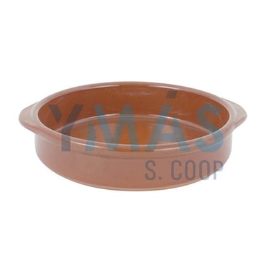 CAZUELA BARRO REDONDA CON ASA 24CM