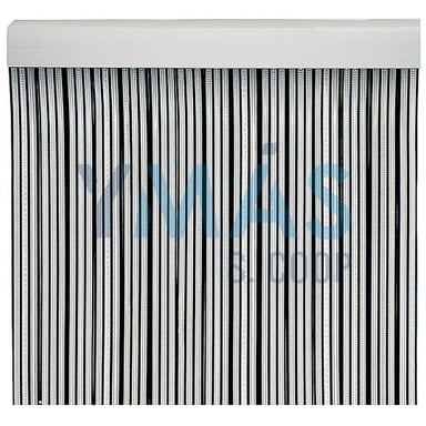 CORTINA PUERTA 90X210CM CINTAS PVC NEGRA
