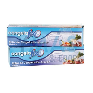 BOLSA CONGELACION MEDIANA 22X35 30 BOLSAS