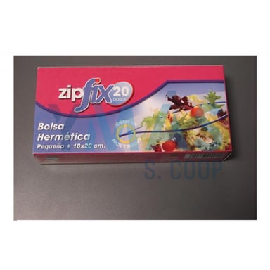 BOLSA CIERRE ZIP PEQUEÑA 18X20 20 UNIDADES