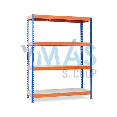 ESTANTERIA 4 BALDAS MADERA S/TORNILLOS 200X150X60
