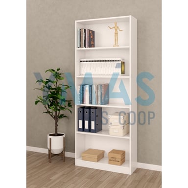 ESTANTERIA 5 BALDAS BLANCO 200X80X28CM