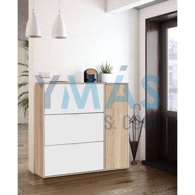 ZAPATERO BLANCO 4 PUERTAS 30 PARES 115X106X22CM