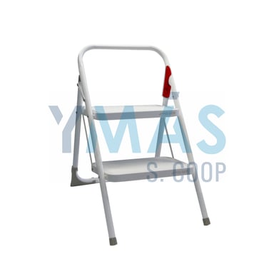 TABURETE ESCALERA 2 PELDAÑOS BLANCO M-10 UNE