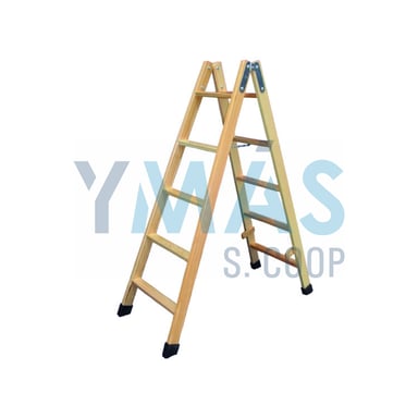 ESCALERA TIJERA MADERA 7+7 PELDAÑOS 2 M