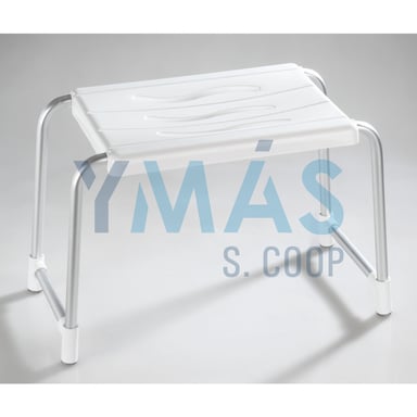 TABURETE DUCHA SECURA ALUMINIO BLANCO 50X26X32CM