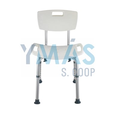 TABURETE DUCHA SECURA CON RESPALDO Y REGULABLE