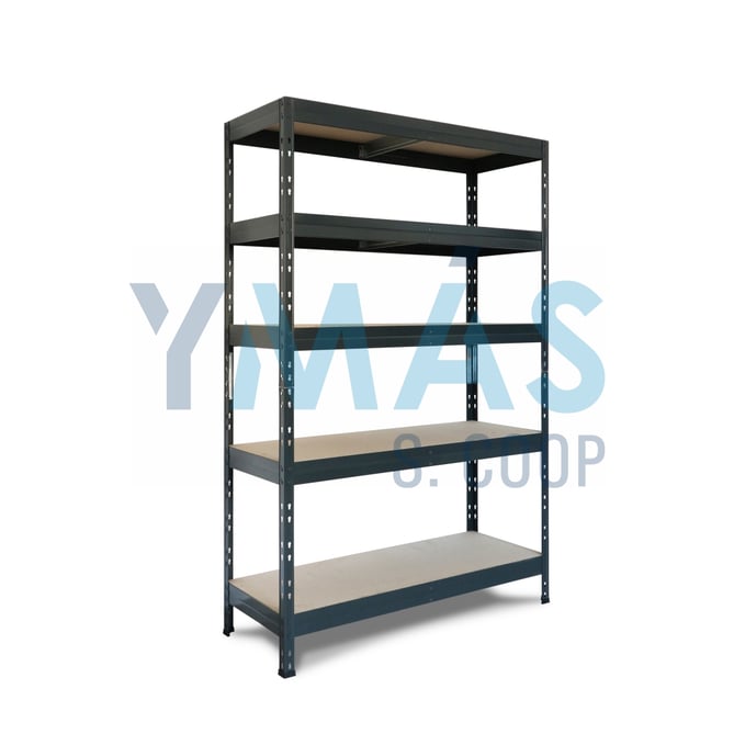 ESTANTERIA 5 BALDAS MADERA S/TORNILLOS 176X120X50